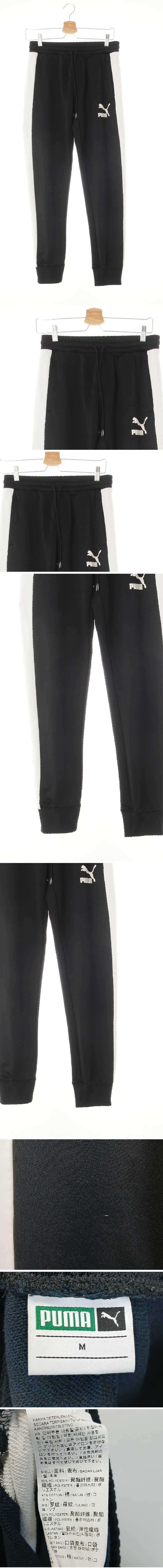 푸마 조거사이드배색스포츠팬츠 푸마 블랙 면혼방 조거사이드배색스포츠팬츠