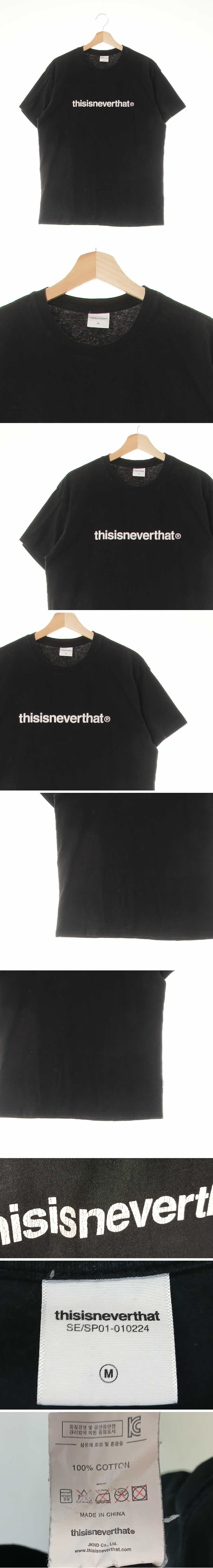thisisneverthat 라운드반팔티 thisisneverthat 블랙 프린팅 면 라운드반팔티