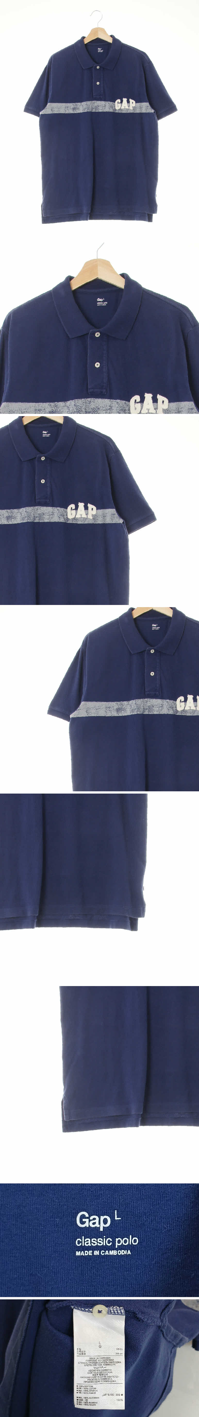 gap 패치빅로고클래식반팔폴로티 gap 네이비 면 패치빅로고클래식반팔폴로티