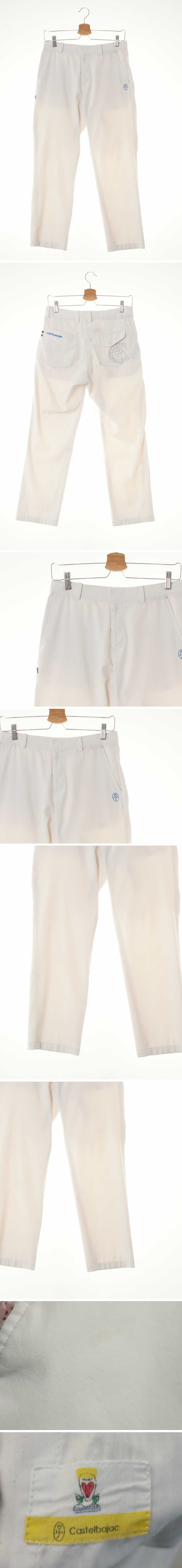 까스텔바작 화이트 심볼자수골프팬츠