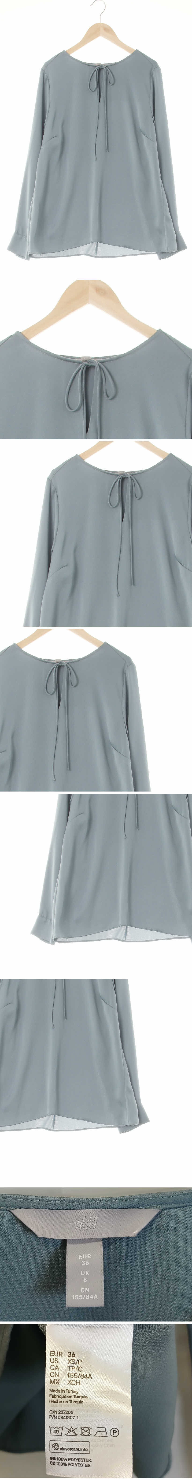 h&m 하이넥실키블라우스 h&m 데저트세이지그린 하이넥실키블라우스