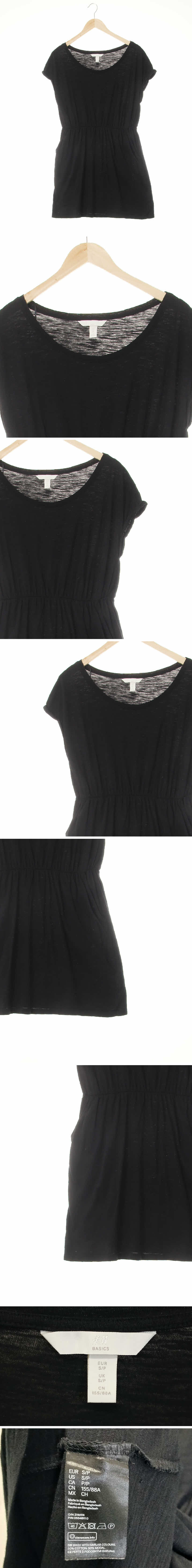 h&m 캡슬리브보트넥원피스 h&m 블랙 면혼방 캡슬리브보트넥원피스