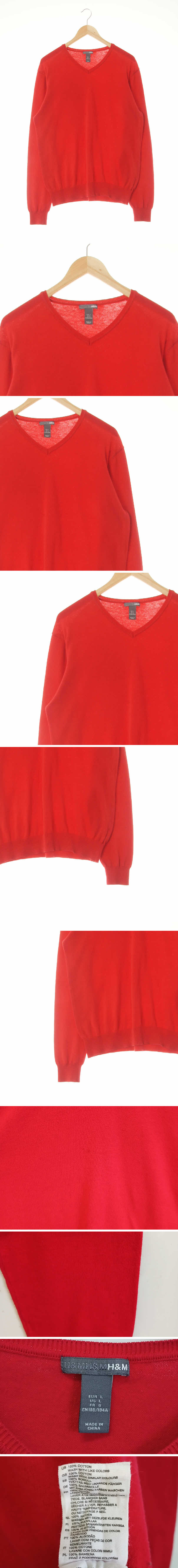 h&m 브이넥시보리라이트니트 h&m 레드 면 브이넥시보리라이트니트