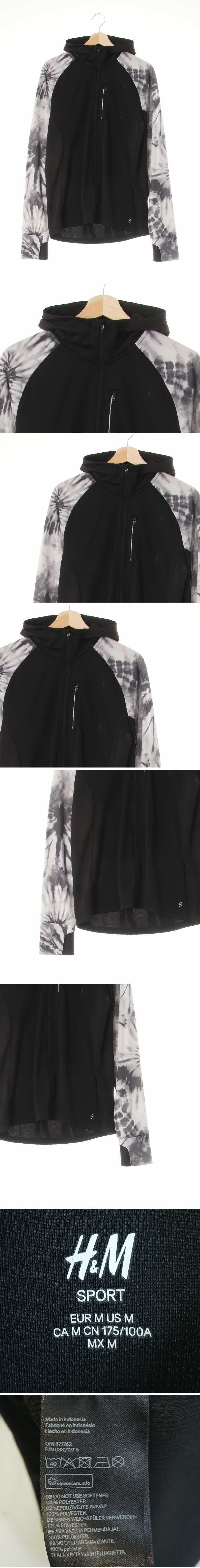 h&m 라글란소매타이다이후드집업 h&m 블랙그레이 라글란소매타이다이후드집업
