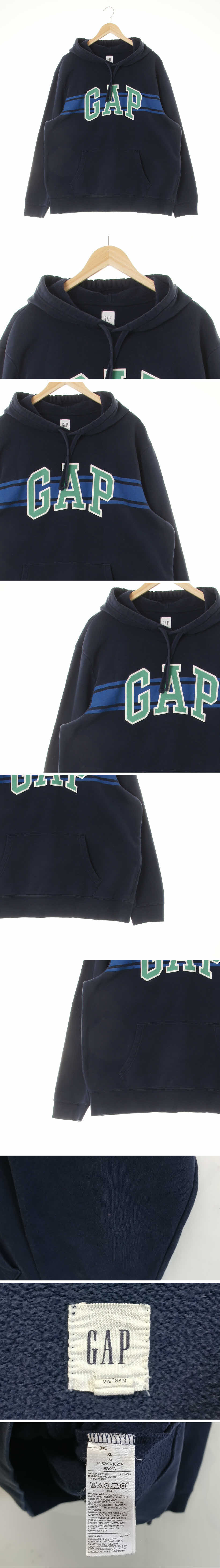 gap 라인빅레터링스웨트후디 gap 네이비 프린팅 면혼방 라인빅레터링스웨트후디