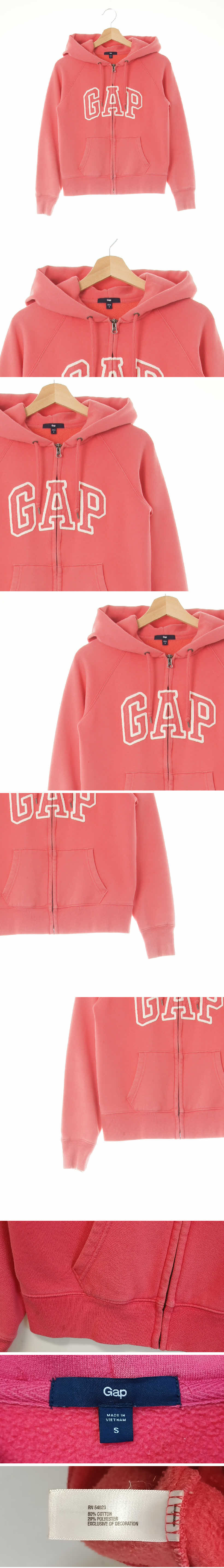gap 빅패치나그랑포켓후드집업 gap 핑크플람베 면혼방 빅패치나그랑포켓후드집업