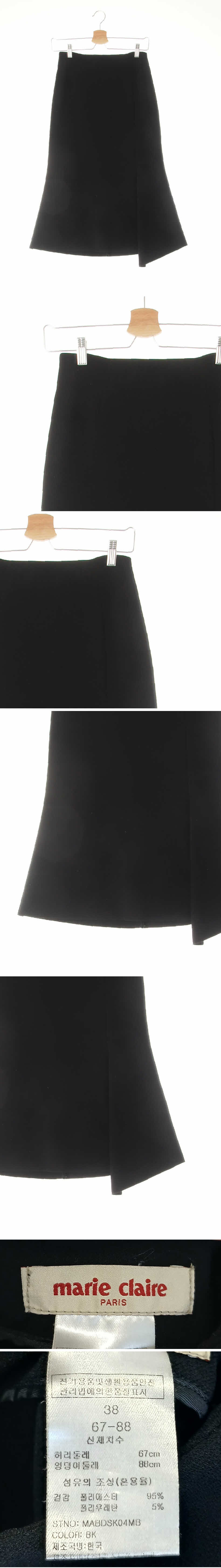 마리끌레르 언발트임머메이드스커트 마리끌레르 블랙 언발트임머메이드스커트
