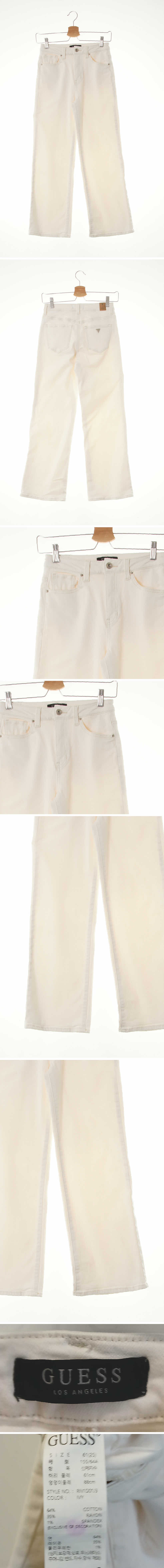 Guess 부츠컷미니멀진 Guess 퓨어화이트 데님 부츠컷미니멀진