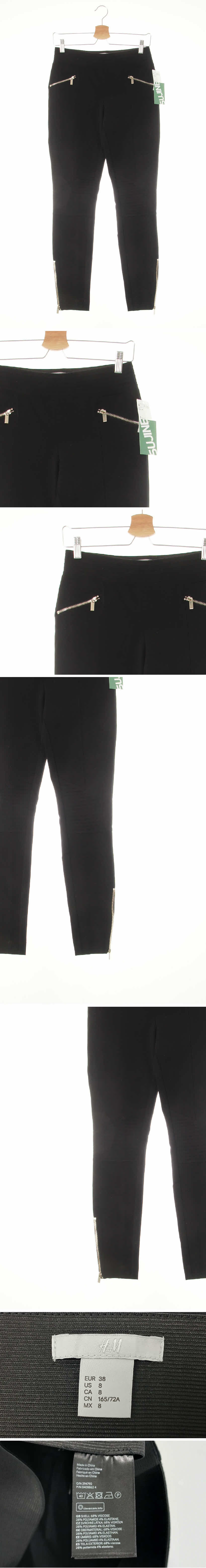 h&m 블랙 스티치핀턱슬림레깅스팬츠