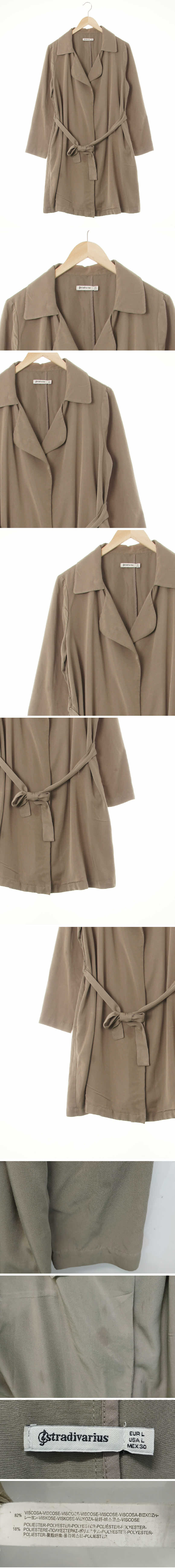 stradivarius 스트랩오픈트렌치재킷 stradivarius 카키 스트랩오픈트렌치재킷