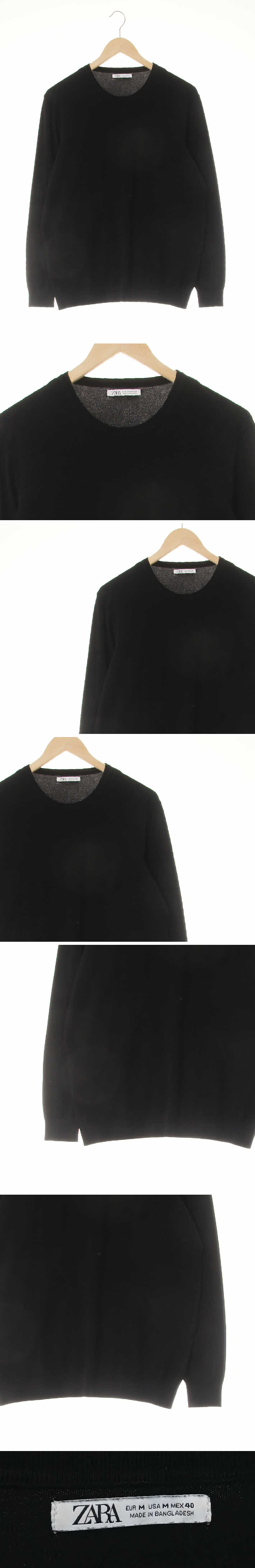 자라 미니멀라운드넥스웨터 자라 블랙 미니멀라운드넥스웨터