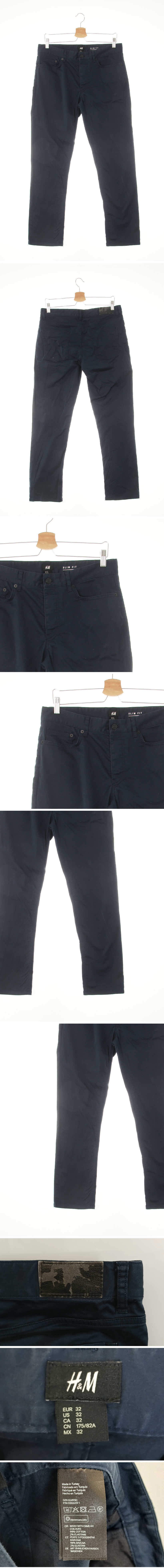 h&m 백포켓라이트팬츠 h&m 네이비 면혼방 백포켓라이트팬츠
