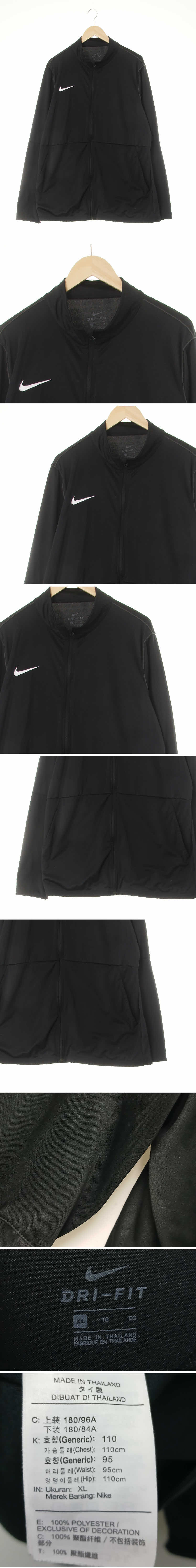 나이키 절개라인액티브로고집업 나이키 블랙 드라이핏 절개라인액티브로고집업