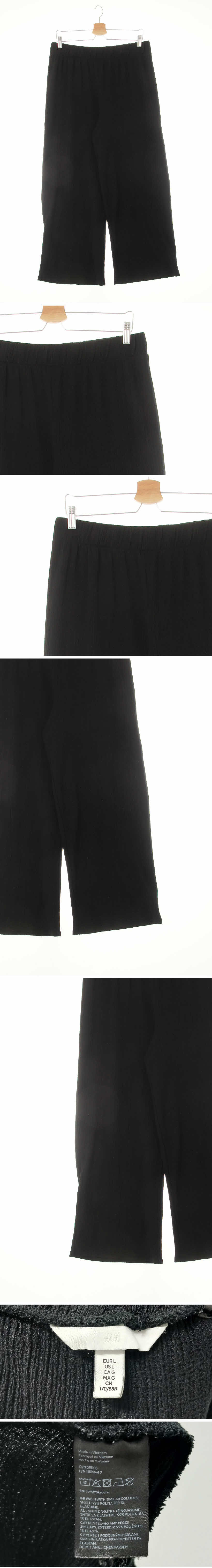 h&m 와이드크링클팬츠 h&m 블랙 와이드크링클팬츠