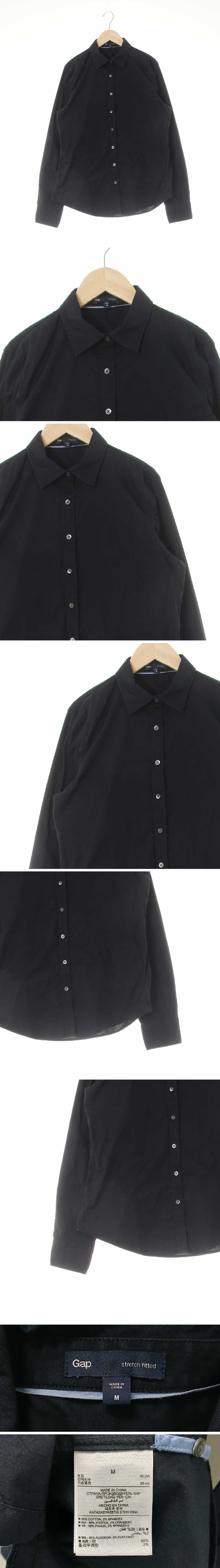 gap 스트레치셔츠 gap 네이비 면혼방 스트레치셔츠