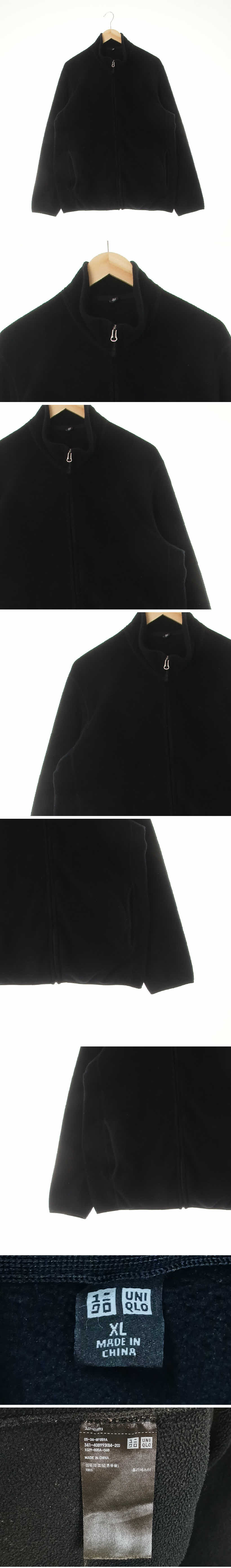 유니클로 모크넥루즈후리스집업 유니클로 블랙 모크넥루즈후리스집업