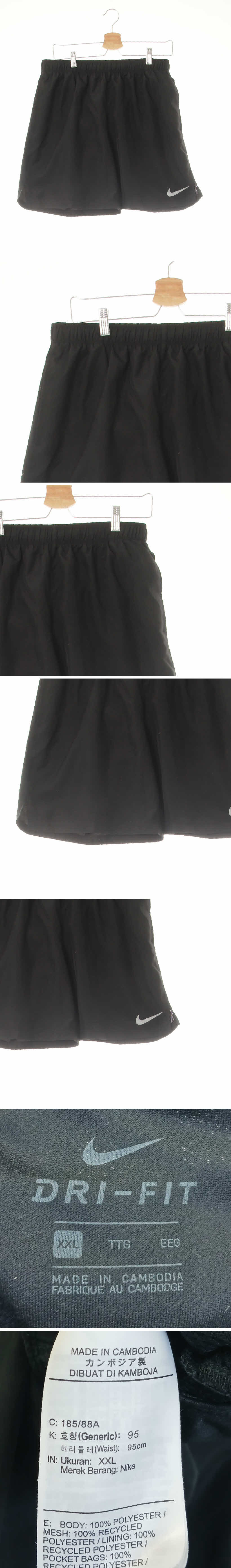 나이키 트임로고기능성반바지 나이키 블랙 드라이핏 트임로고기능성반바지