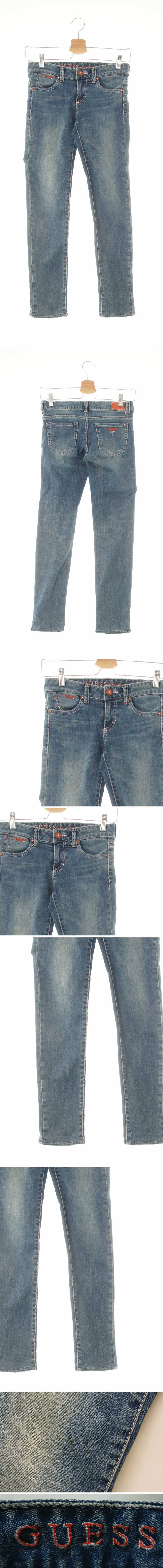 Guess 진청 데님 앵클스키니큐빅포인트진