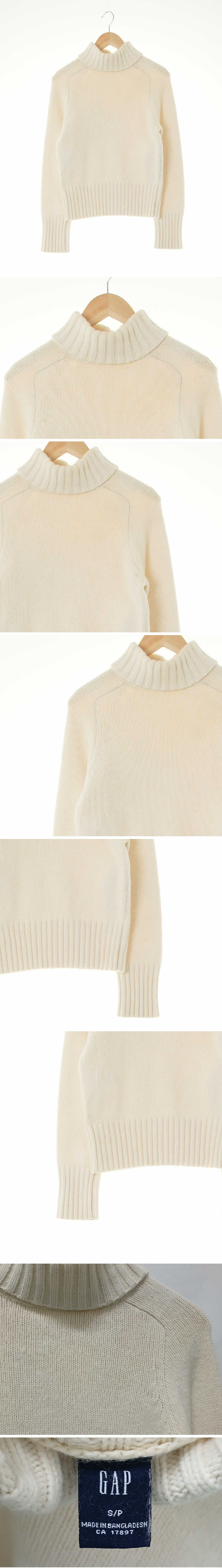 gap 아이보리 레글런터틀넥스웨터
