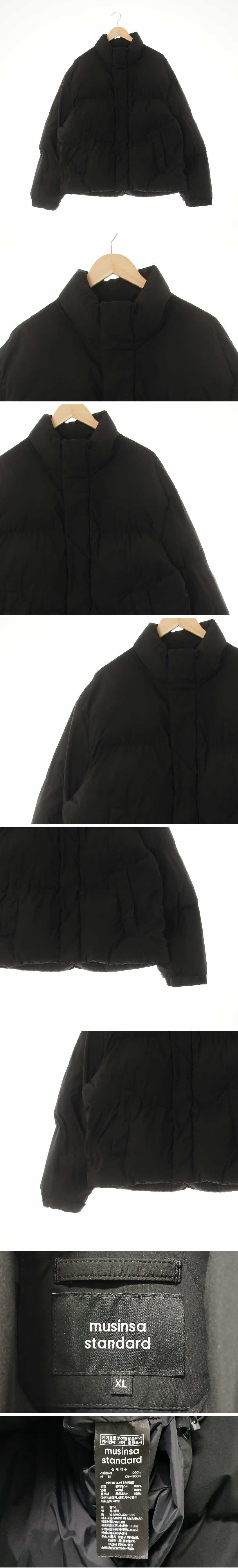무신사스탠다드 루즈숏패딩점퍼 무신사스탠다드 블랙 루즈숏패딩점퍼