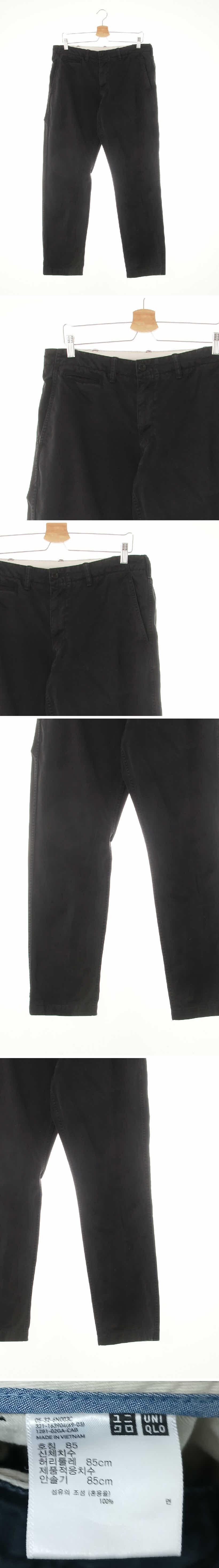 유니클로 워시드미니멀치노팬츠 유니클로 블랙 면 워시드미니멀치노팬츠