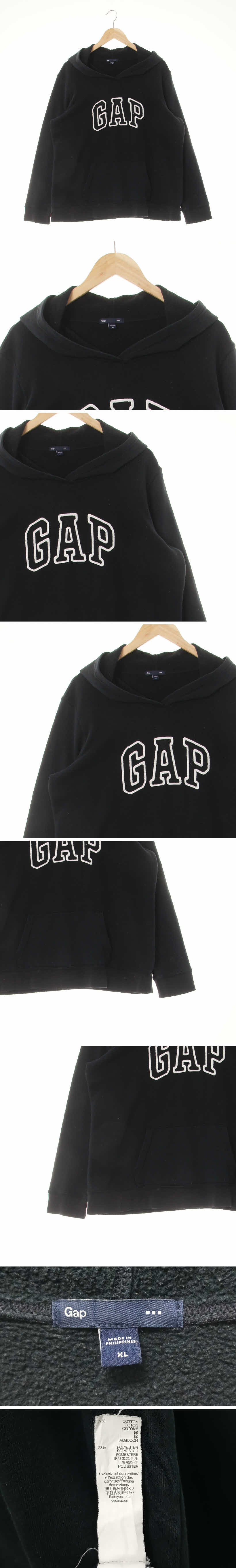 gap 빅패치레터링스웨트후디 gap 블랙 면혼방 빅패치레터링스웨트후디