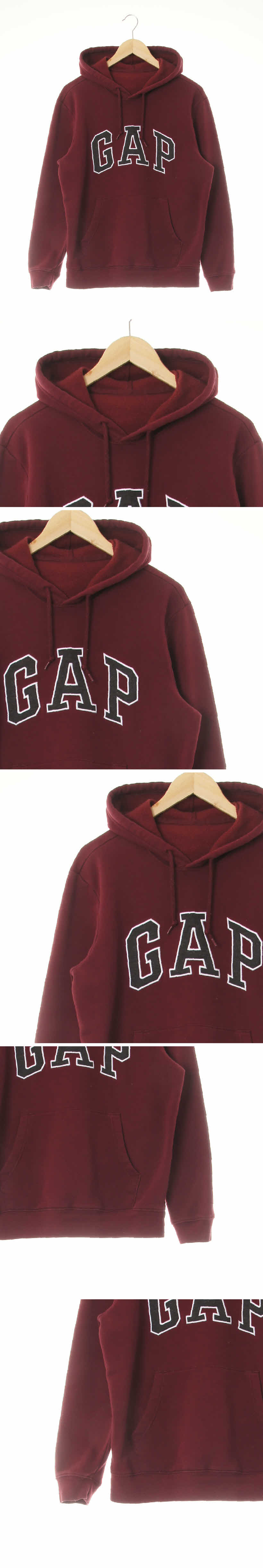 gap 배색빅패치스웨트후드티 gap 버건디 면혼방 배색빅패치스웨트후드티