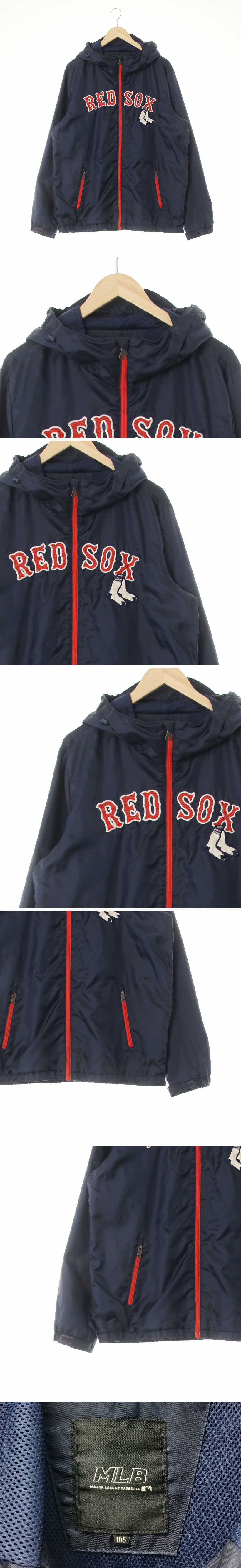 MLB 레드삭스포인트지퍼바람막이 MLB 네이비 레드삭스포인트지퍼바람막이