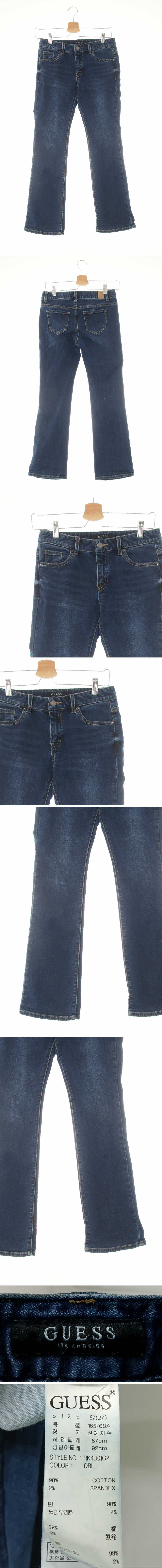 Guess 진청 데님 워싱로우라이즈부츠컷진