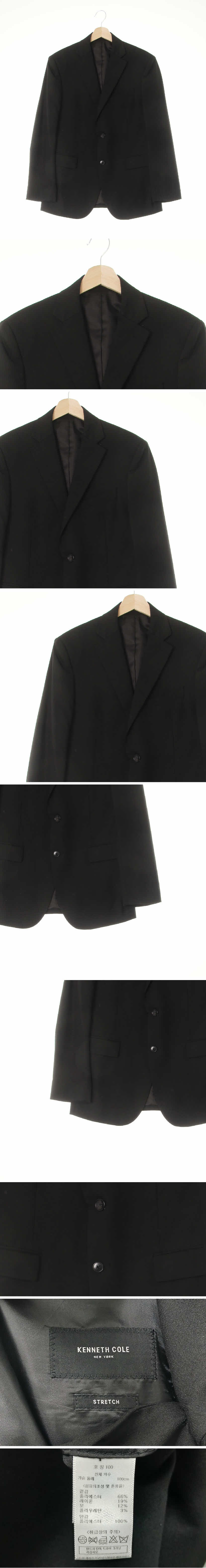 케네스콜 스트레치싱글블레이저 케네스콜 블랙 울혼방 스트레치싱글블레이저