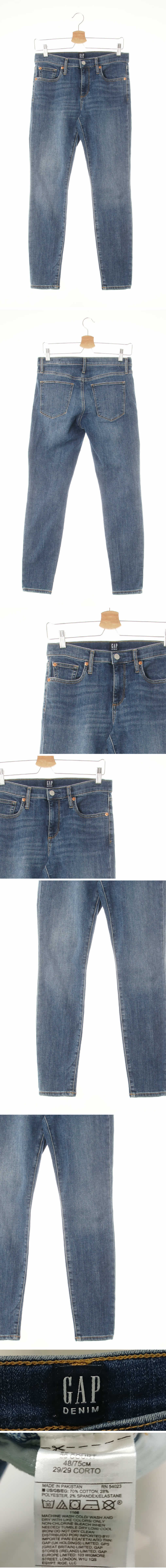 gap 중청 데님 크롭트루스키니워싱진