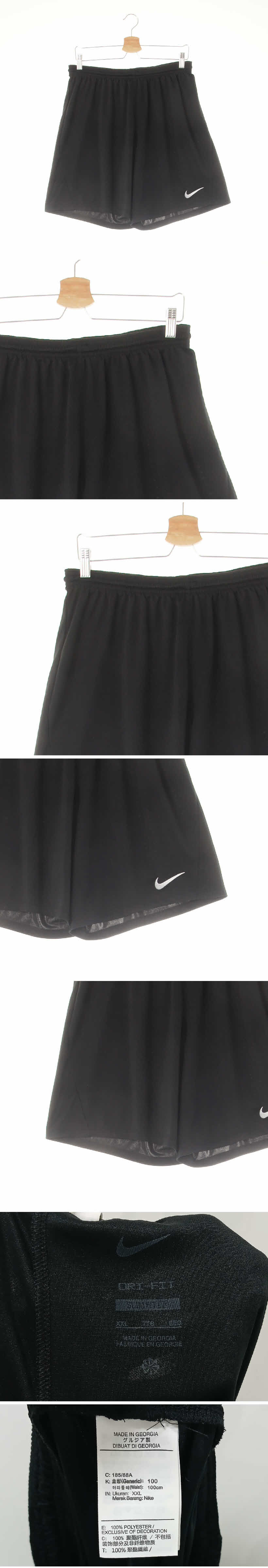 나이키 블랙 드라이핏 자수로고경량스포츠반바지