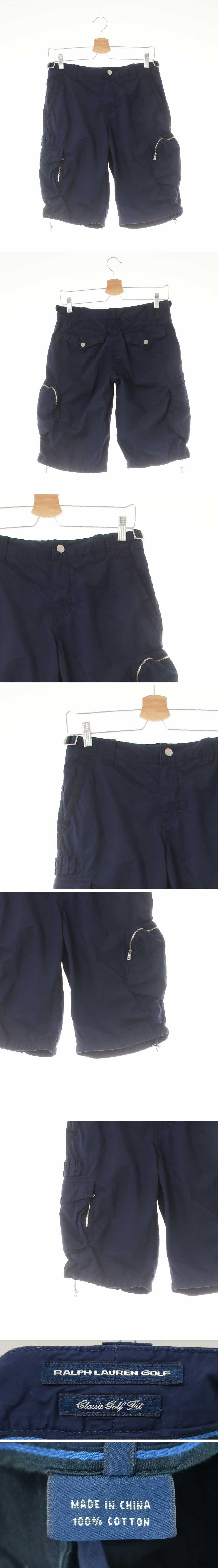 랄프로렌골프 네이비 면 파우치형카고반바지