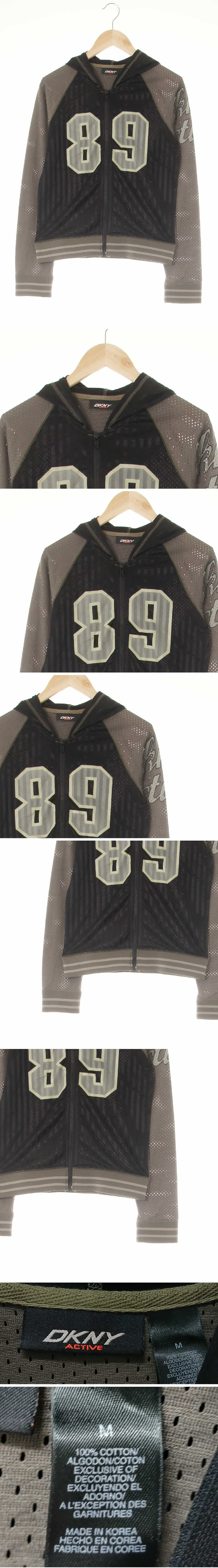 dkny 넘버89라이트후드집업 dkny 올리브나이트그린블랙뷰티 스트라이프 면 넘버89라이트후드집업