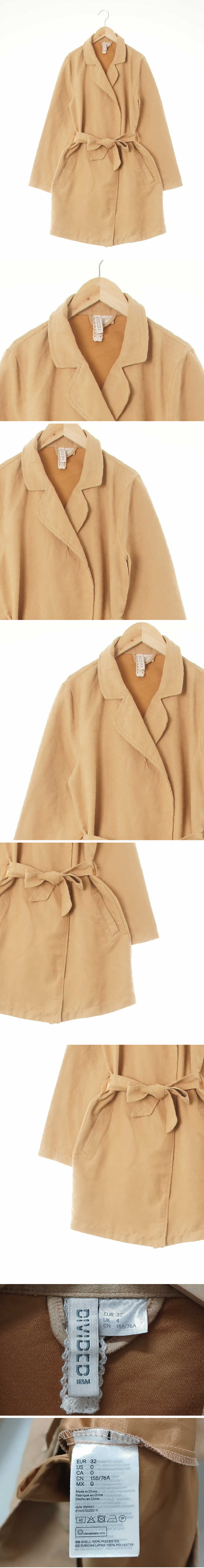 h&m 스트랩스웨이드오픈롱재킷 h&m 베이지 스트랩스웨이드오픈롱재킷