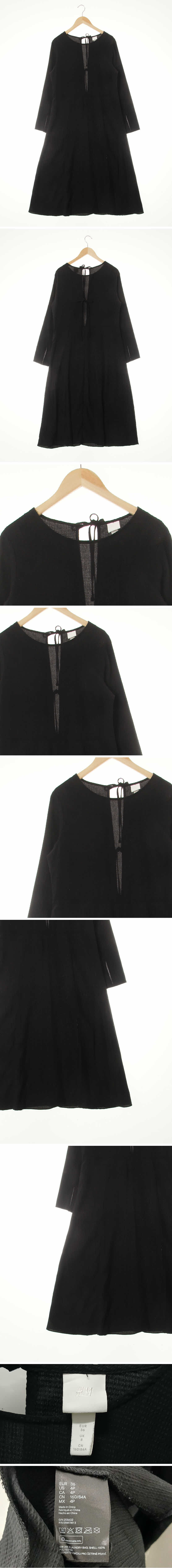 h&m 백슬릿리본원피스 h&m 블랙 백슬릿리본원피스