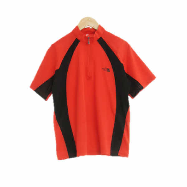 노스페이스 레드 반집업티셔츠 