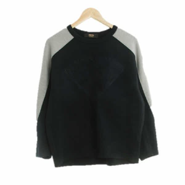 mcm 블랙 모달혼방 다이아몬드맨투맨 