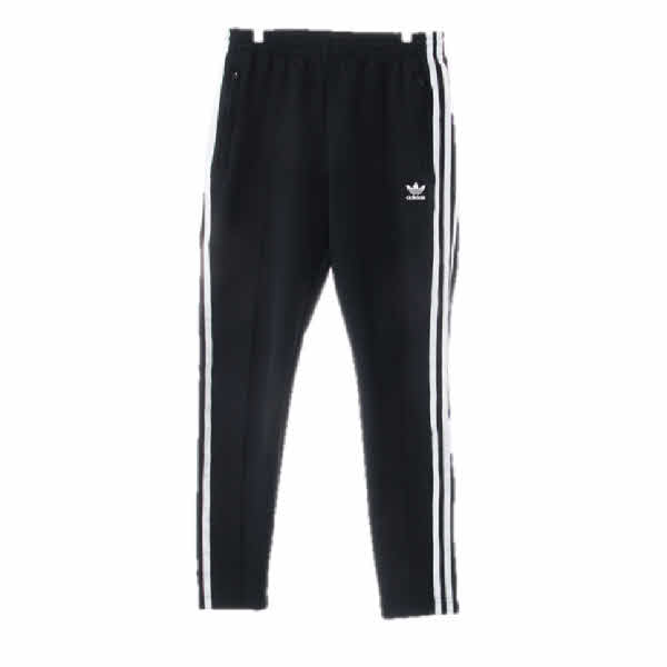 아디다스오리지널 블랙화이트 면혼방 삼선트레이닝팬츠 
