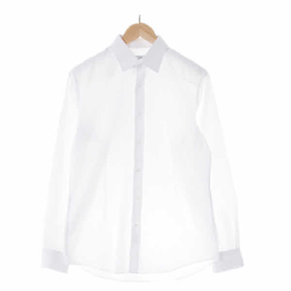 st듀퐁 화이트 면 긴팔셔츠 