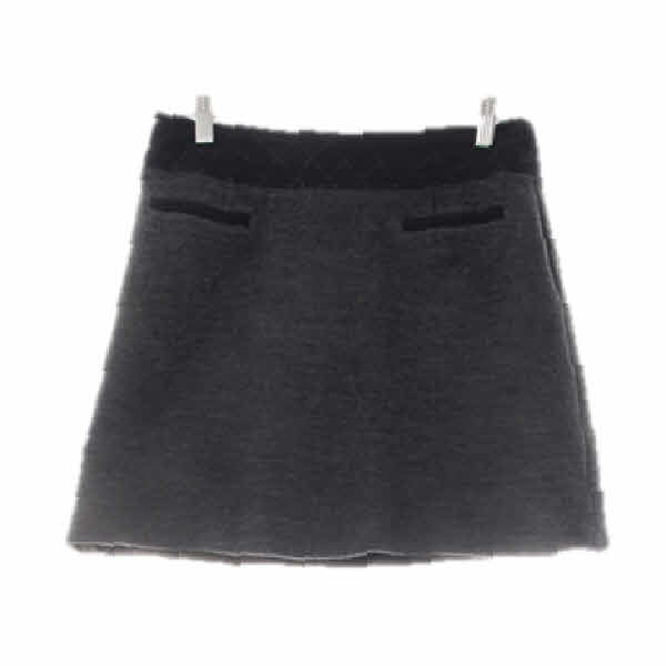 bcbg 그레이 울혼방 모직배색스커트