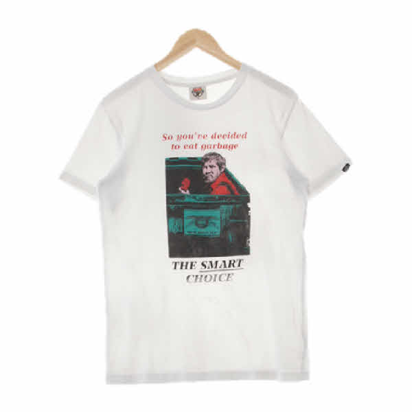 반스 화이트 프린팅 면혼방 더스마트초이스크루넥반소매티