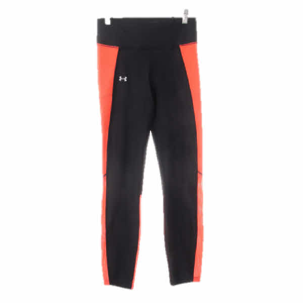 언더아머 형광핑크블랙 와이드밴딩투톤절개레깅스