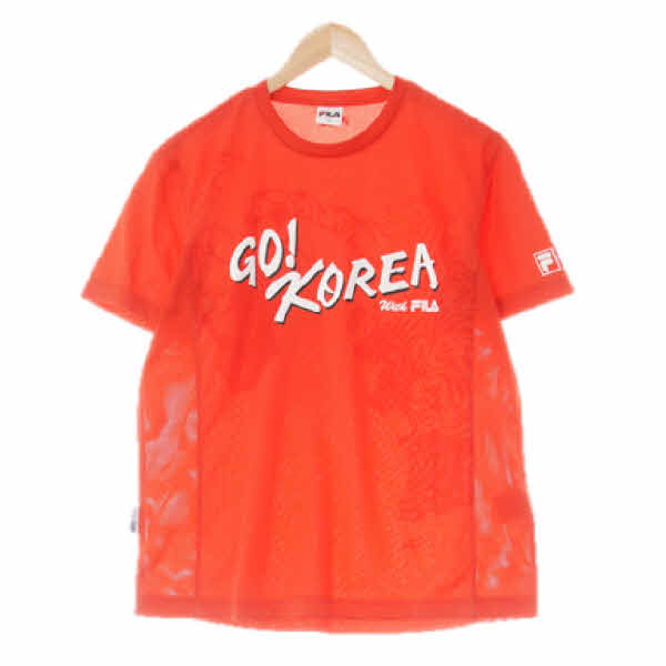필라 레드 프린팅 코리아스포츠반팔티