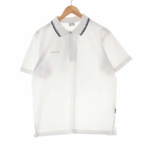 hummel 화이트네이비 스트라이프 메쉬스트라이프반팔카라티