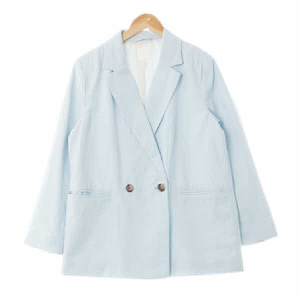 h&m 라이트파스텔블루 오버핏더블블레이저