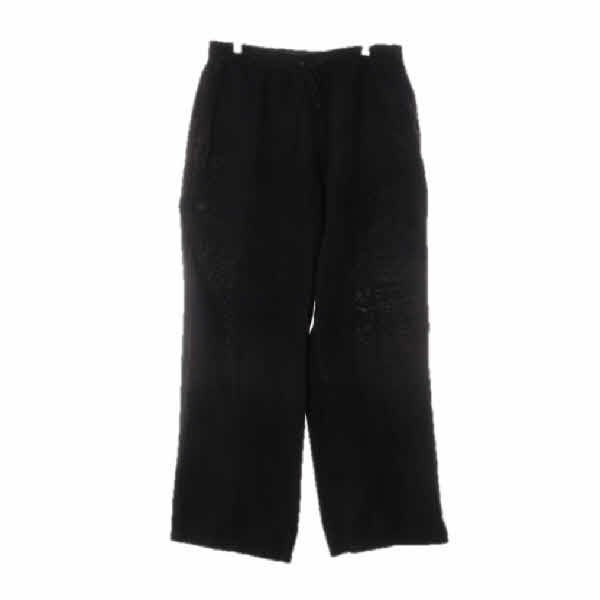 Graceelements 블랙 린넨혼방 절개라인쿨스트레이트팬츠