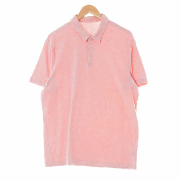 h&m 멜란지핑크 면혼방 반팔폴로티