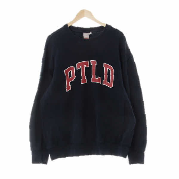 스파오 네이비 면혼방 ptld맨투맨