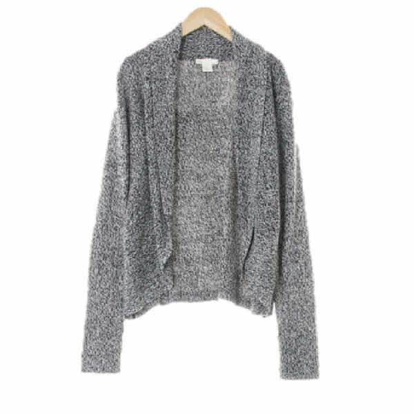 h&m 블랙 오픈형숄카라니트가디건